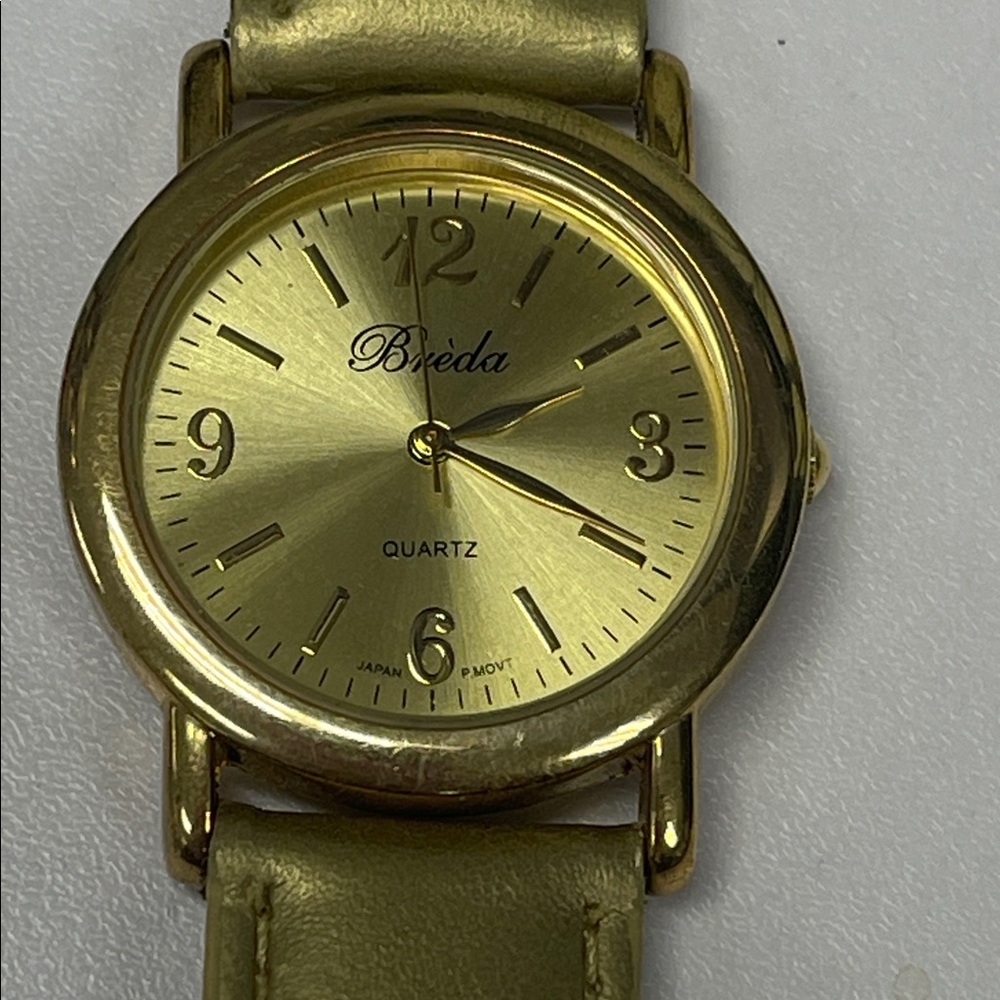 Breda Gold Watch with Leather Strap - Picture 2 of 4